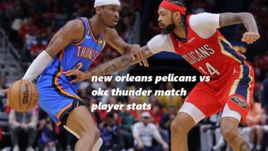 new orleans pelicans vs okc thunder match player stats