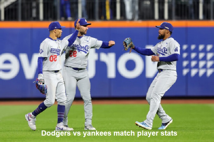 dodgers vs yankees match player stats